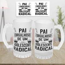 1 Caneca Chopp Dia Dos Pais, Vidro Jateado 475 ML1