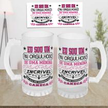 1 Caneca Chopp Dia Dos, Vidro Jateado 475 ML