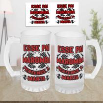 1 Caneca Chopp Dia Dos, Vidro Jateado 475 ML