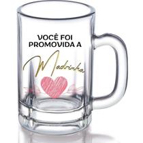 1 Caneca Taberna De 300ml De Vidro Madrinha Ou Padrinho Batizado Casamento