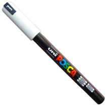 1 Caneta Posca Uniball Pc-3m Branca uni artística uni-ball permanente fine line desenho arte material arquitetura artistica pintar tênis parede 5m 7m