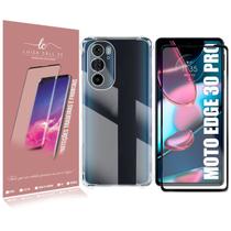 1 Capa Anti Impacto + 2 Pelicula Vidro 3d Compativel Moto Edge 30 Pro XT2201 6.7 - Luiza Cell25