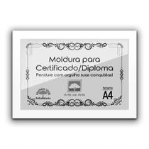 1 Certificado/Diploma A4 Com Tela De Acetato E Mdf Titulo Moldura Branca 1 Certificado/Diploma A4 Com Tela De Acetato E Mdf Titulo Moldura Branca