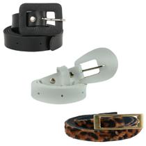 1 Cinto Preto Com Fivela Quadrada, 1 Cinto Branco Fivela Oval Com Passante E 1 Cinto Fininho Com Fivela De Metal Dourado 1 Cinto Preto Com Fivela Quadrada, 1 Cinto Branco Fivela Oval Com Passante E 1 Cinto Fininho Com Fivela De Metal Dourado