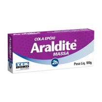 1 cola adesivo araldite massa epóxi 100g tekbond seca 2horas
