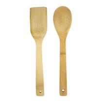 1 Colher pau e 1 espátula madeira 30 cm
