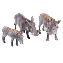 1 conjunto/3 peças Lifelike Animal Wild Boar Model Mini Farm