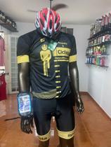 1 Conjunto de ciclista masculino G + capacete + pochete de celular