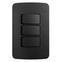 1 CONJUNTO INTERRUPTOR TRIPLO SIMPLES 10a MARGIRIUS LINHA B3 PRETO 1 CONJUNTO INTERRUPTOR TRIPLO SIMPLES 10a MARGIRIUS LINHA B3 PRETO