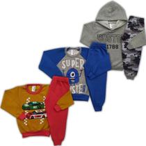 1 Conjunto Moletom Menino Roupa Infantil Inverno Masculino