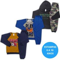 1 Conjunto Moletom Menino Roupa Infantil Inverno Masculino