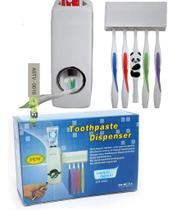 1 conjunto titular escova de dentes dispensador automático, escova de dentes titular suporte montagem na parede do banhe - XDispenser
