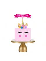 1 conjunto Topo de Bolo de Aniversário, Decoração de Bolo de Aniversário com Desenho Fofo de Unicórn 1 conjunto Topo de Bolo de Aniversário, Decoração de Bolo de Aniversário com Desenho Fofo de Unicórn