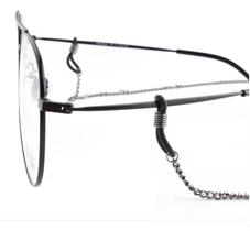 1 Corrente Metal Armação Óculos Cordão Correntinha Gancho Preta solar grau pendurar Masculina arco orelha segurar pescoço feminina masculino feminino