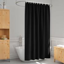 1 Cortina Box Banheiro PVC Grossa Antimofo Ilhós Pt 140x230