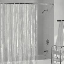 1 Cortina Box Banheiro Transparente Antimofo Ajustável 2,30m