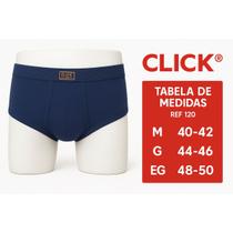 1 Cueca Adulto Click Tradicional Com Abertura Helanca 120