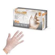 1 Cx De Luva De Vinil Talcada Tamanho P Talge Com 100uni