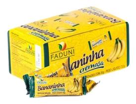1 Cx Doce de banana Bananinha Cremosa C Açúcar 24x30g Faduni
