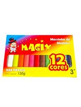 1 cx Massinha De Modelar 12 cores Magix 130 gramas colorida