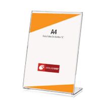 1 display acrilico l a4 suporte etiqueta preço padarias loja - ACMIL