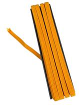 1 Elástico chato Número 12 de 0.7mm Amarelo de 10 metros