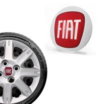 1 Emblema Fiat Vermelho para Calota Grid Aro 13 14 15