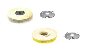 1 Escova NYLON COM Flange 350 mm + 1 Escova PELO 350 mm Para Enceradeira Cleaner. Allclean e Bandeirantes Entre Outras