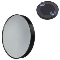 1 Espelho Lente Aumento 3x Banheiro Lavabo Make Ventosa 14cm