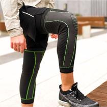 1 esporte mangas de compressão perna completa joelho suspensórios suporte protetor para o levantamento de peso artrite a