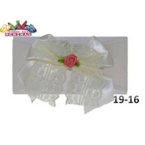 1 Faixa Cabelo C/Laço Infantil Bebe Meia De Seda Mod 19