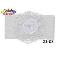 1 Faixa Cabelo C/Laço Infantil Bebê Meia De Seda Mod 21