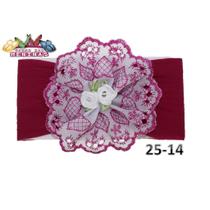 1 Faixa Cabelo C/Laço Infantil Bebê Meia De Seda Mod 25