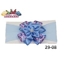 1 Faixa Cabelo C/Laço Infantil Bebê Meia De Seda Mod 29