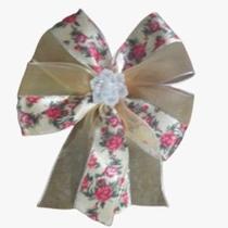 1 Faixa Cabelo C/Laço Infantil Bebê Meia De Seda Mod 35