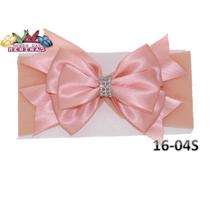 1 Faixa Cabelo Com Laço Infantil Bebe Meia De Seda Mod 16