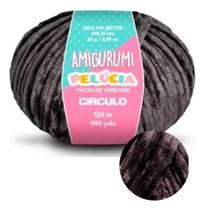 1 Fio Amigurumi Pelúcia Circulo 85G Maciez Avelud 8990 Preto