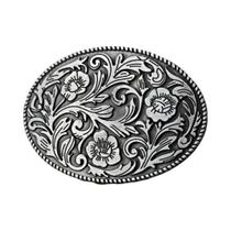 1 fivela de fio de folha verde flor oval para vários estilos de cinto