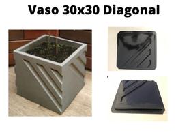 1 Forma/molde De Vaso Abs 1,5mm 3d (diagonal 30x30cm)