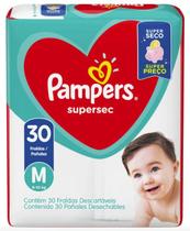 1 Fralda Descartável Pampers Supersec Barato Tamanho M