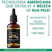 1 Frasco - Trans Resveratrol Americano + Ácido Hialurônico + Verisol