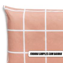 1 Fronha Avulsa 90cmx50cm Percal Flex Estampado 400 Fios Toque Acetinado