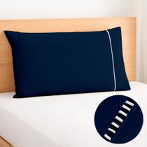 1 Fronha com Ponto Palito 70cm x 50cm Percal 180 Fios