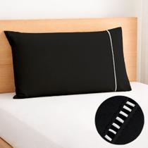 1 Fronha com Ponto Palito 70cmx50cm Percal Flex 400 Fios Toque Macio