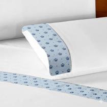 1 Fronha De Berço com Ponto Palito 30cmx40cm Percal 200 Fios 100% Algodão