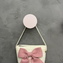 1 Gancho de parede infantil menina decoração bola rosa boho