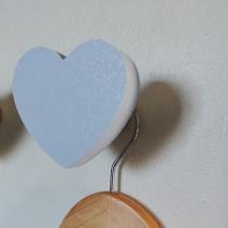 1 Gancho de parede pendurador Colorido MDF Coração