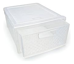1 Gaveteiro Modular Rattan 7,9 Litros Sapateiro Empilhavel 1 Gaveteiro Modular Rattan 7,9 Litros Sapateiro Empilhavel