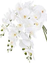 1 Haste de Orquídea Branca Artificial 97cm para Decoração - La Caza Store