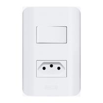 1 interruptor 10a+1tomada-250v-linha canoa-romazi1615